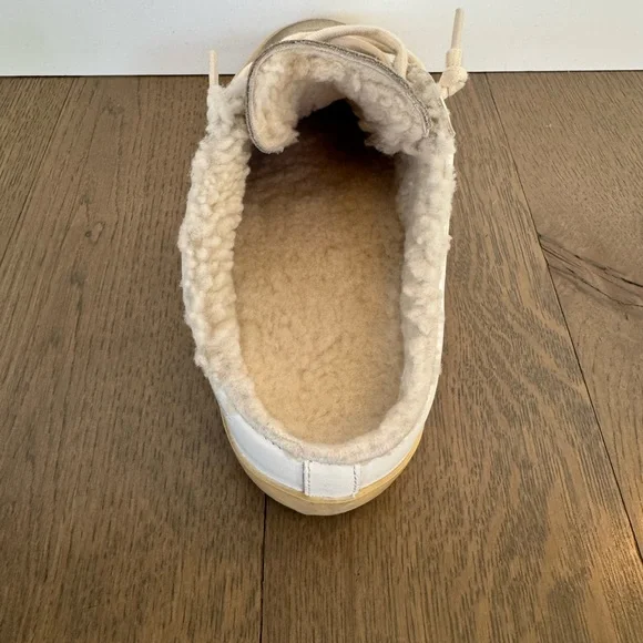 Golden Goose Super-Star Sabot White Leather Star Shearling lining Sneaker - Picture 4 of 7
